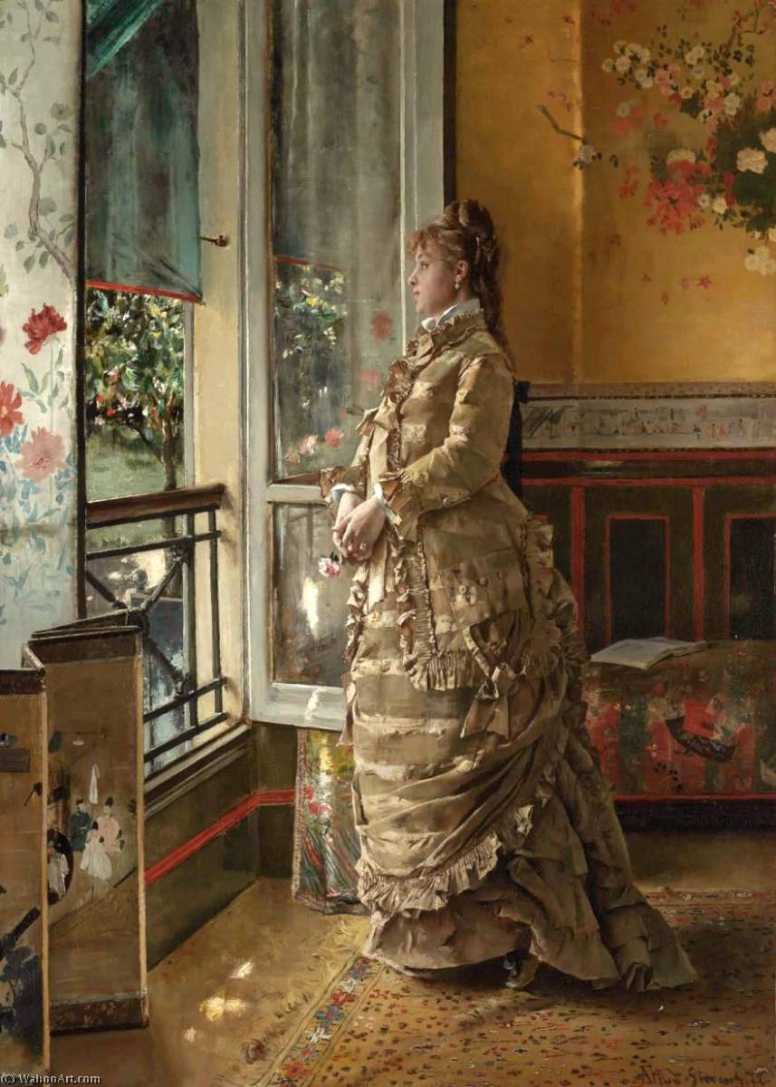 Wikioo.org – L'Encyclopédie des Beaux Arts - Peinture, Oeuvre de Alfred Émile Léopold Stevens - mélancolique