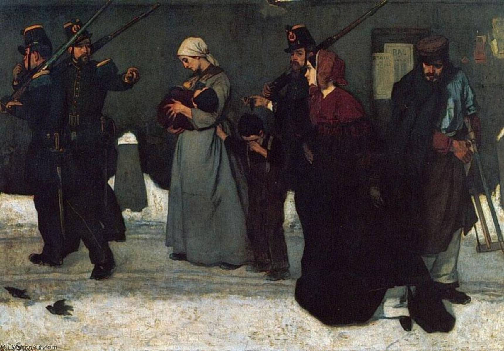 WikiOO.org - 백과 사전 - 회화, 삽화 Alfred Émile Léopold Stevens - The Hunters of Vincennes (also known as What is Called Vagrancy)