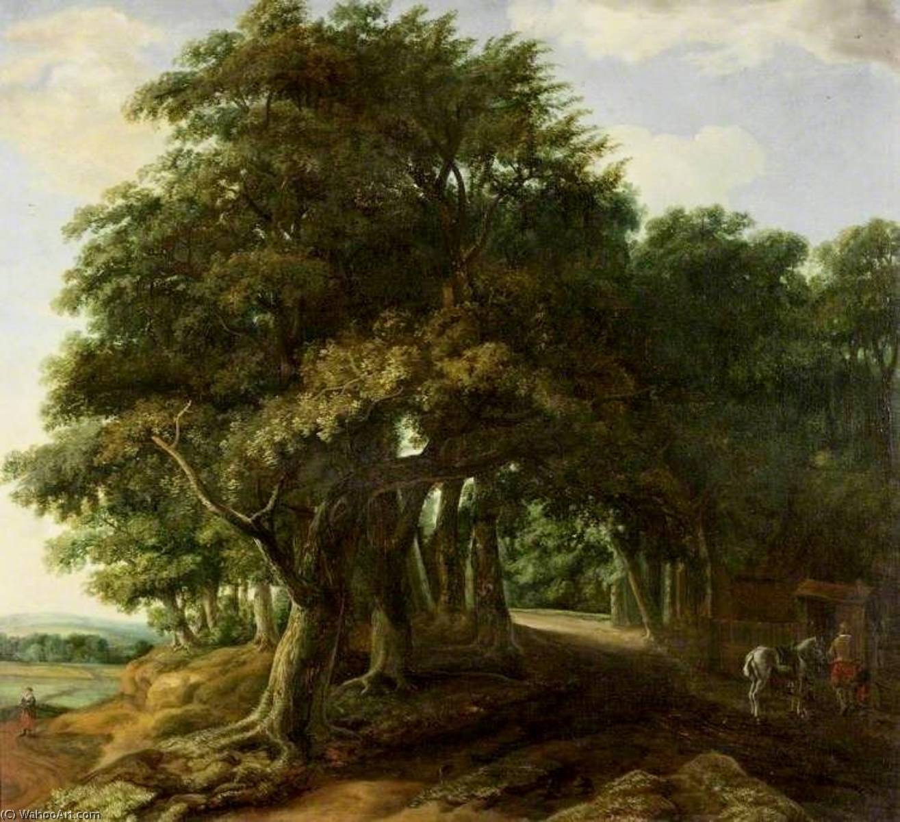 Wikioo.org - The Encyclopedia of Fine Arts - Painting, Artwork by Philips De Koninck - Landscape The Edge of a Wood