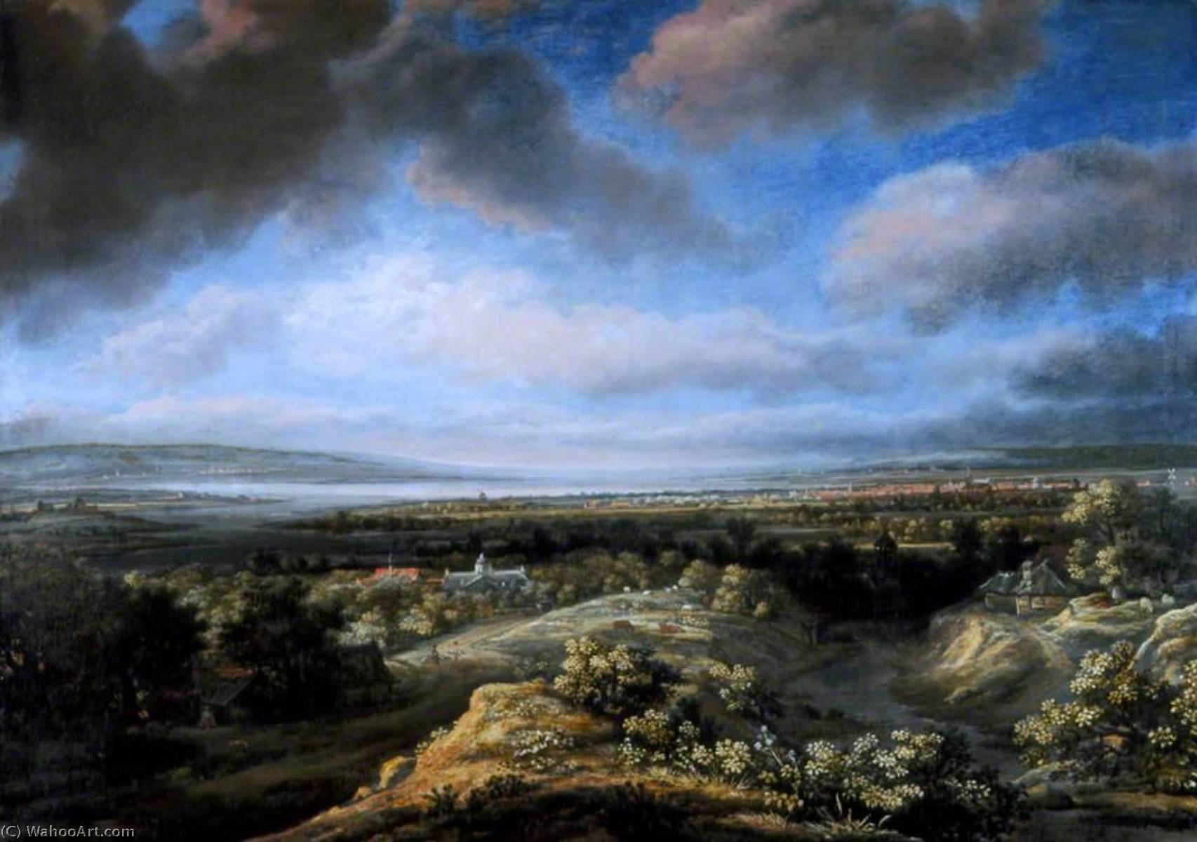 Wikioo.org - The Encyclopedia of Fine Arts - Painting, Artwork by Philips De Koninck - An Extensive Landscape