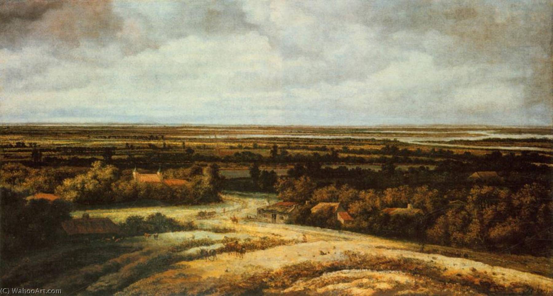 Wikioo.org - The Encyclopedia of Fine Arts - Painting, Artwork by Philips De Koninck - Landscape in Holland