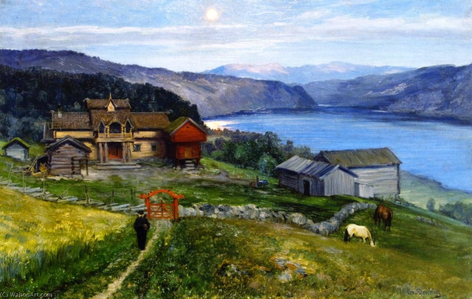 WikiOO.org - אנציקלופדיה לאמנויות יפות - ציור, יצירות אמנות Christian Skredsvig - A Fine Farm at Last