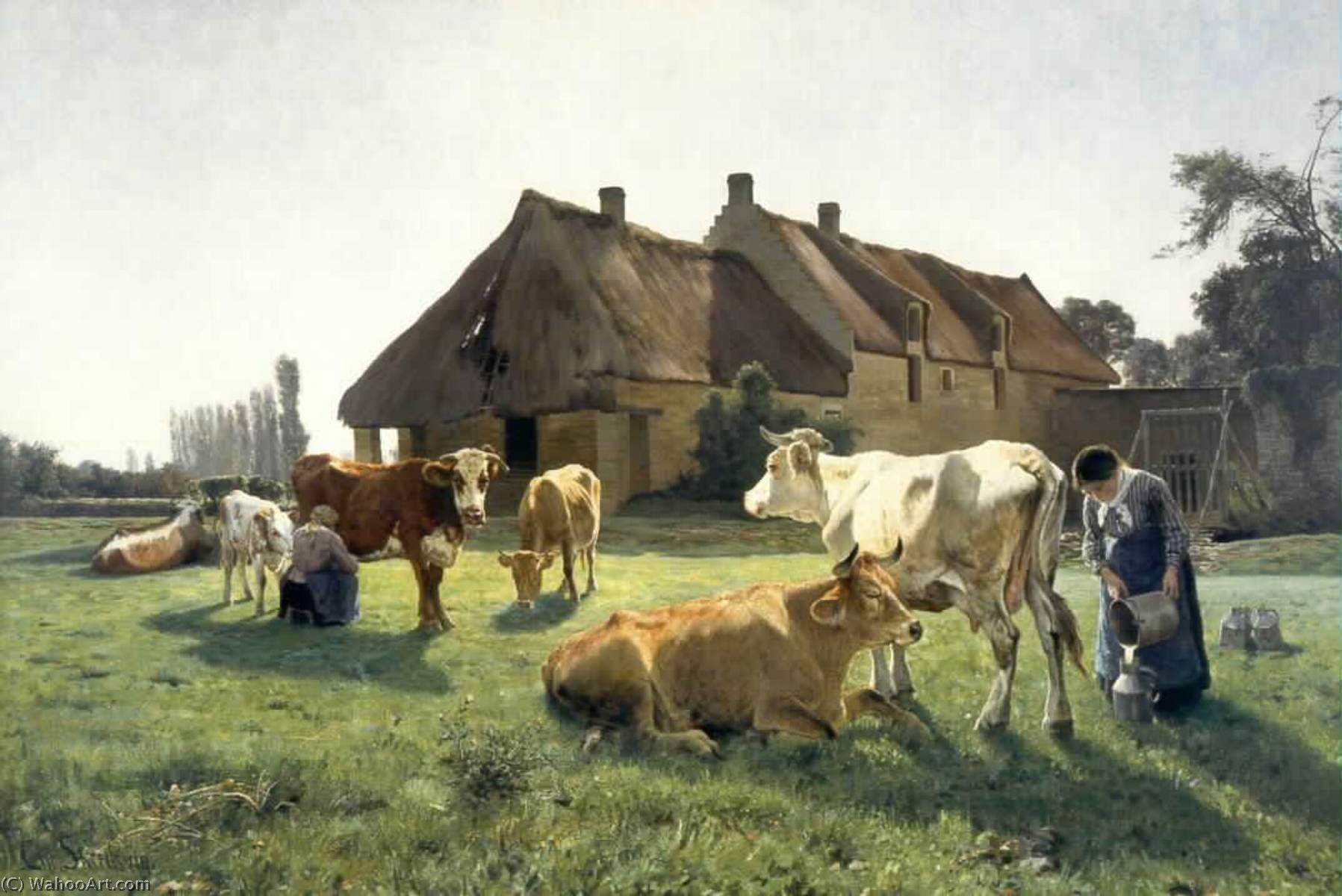 WikiOO.org - Encyclopedia of Fine Arts - Malba, Artwork Christian Skredsvig - A farm in Venoix