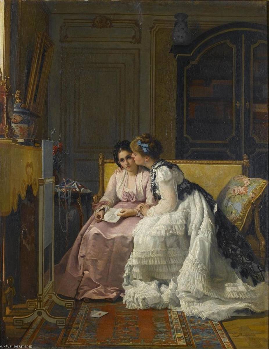 Wikioo.org - The Encyclopedia of Fine Arts - Painting, Artwork by Charles Baugniet - The Love Letter