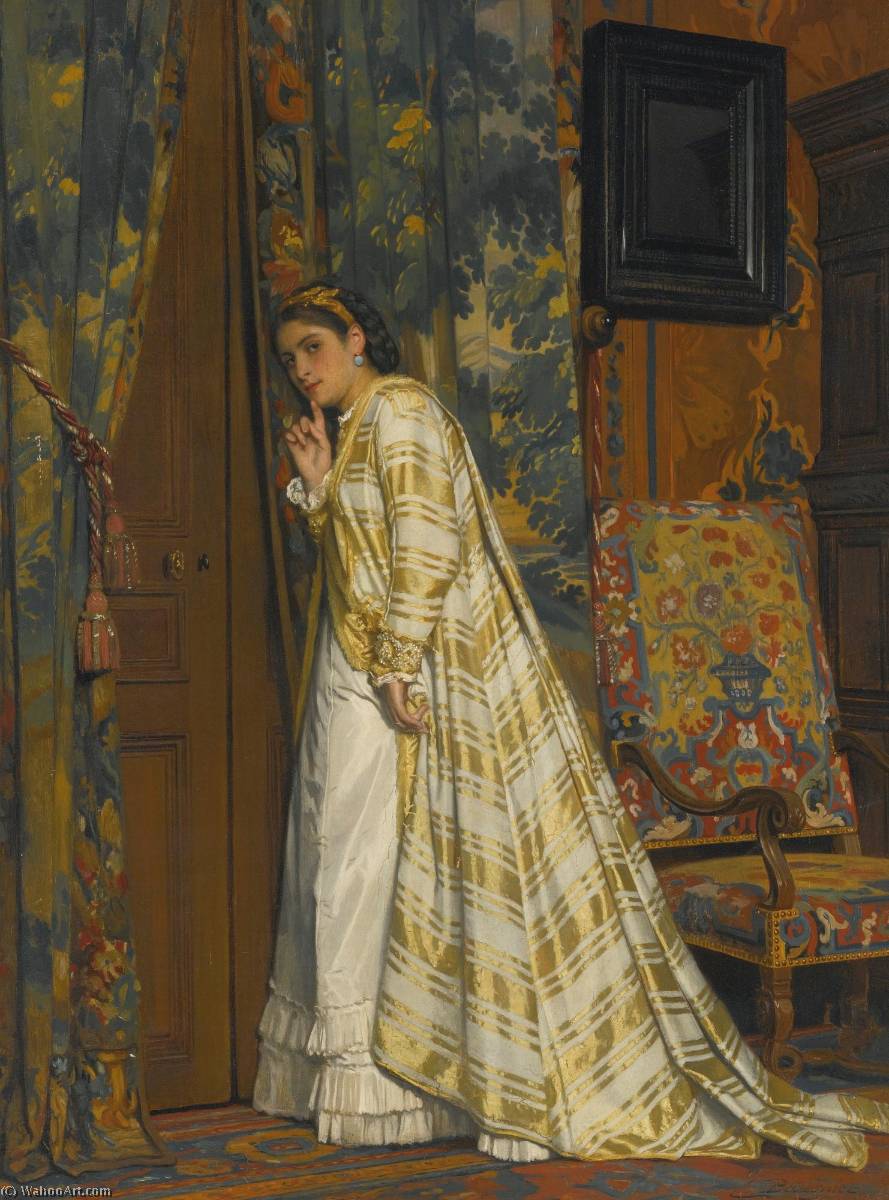 Wikioo.org - The Encyclopedia of Fine Arts - Painting, Artwork by Charles Baugniet - Eavesdropping