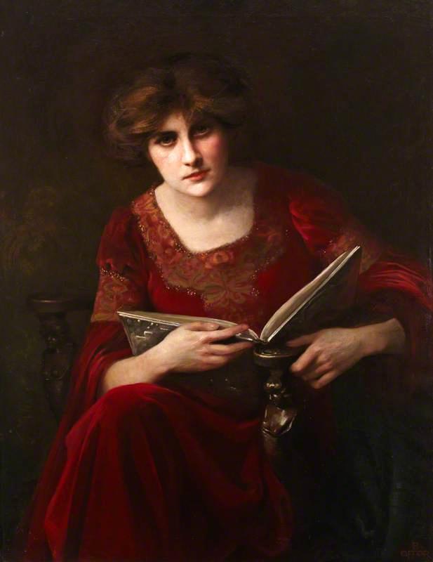 Wikioo.org - The Encyclopedia of Fine Arts - Painting, Artwork by Beatrice Offor - Lady in Red
