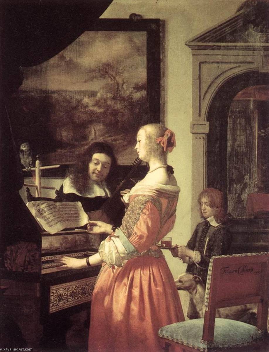Wikioo.org – L'Enciclopedia delle Belle Arti - Pittura, Opere di Frans Van Mieris The Elder - Duetto