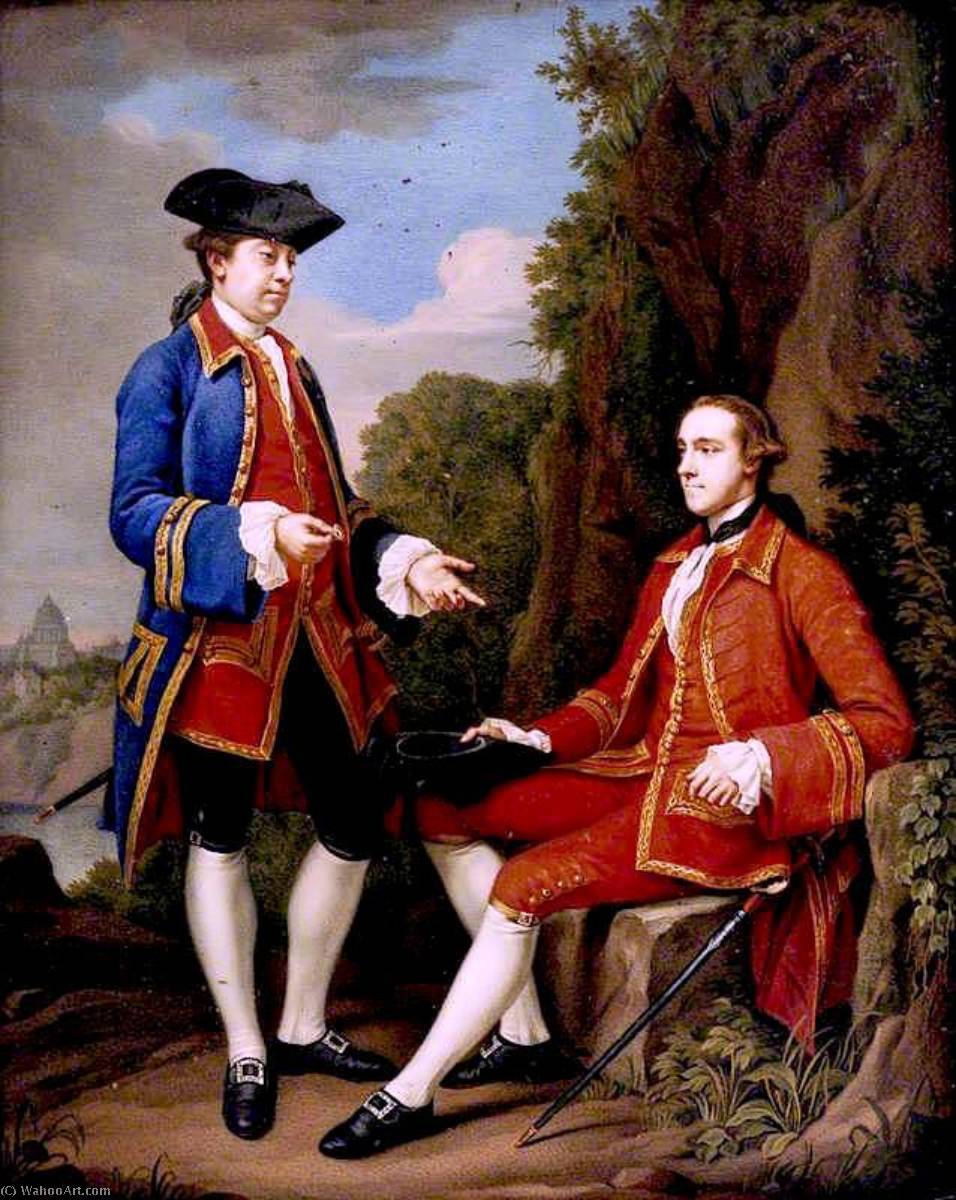 WikiOO.org - Enciclopedia of Fine Arts - Pictura, lucrări de artă Nathaniel Dance-Holland - George Harry Grey, Lord Grey of Groby,, and His Travelling Companion, Sir Henry Mainwaring, 4th Bt