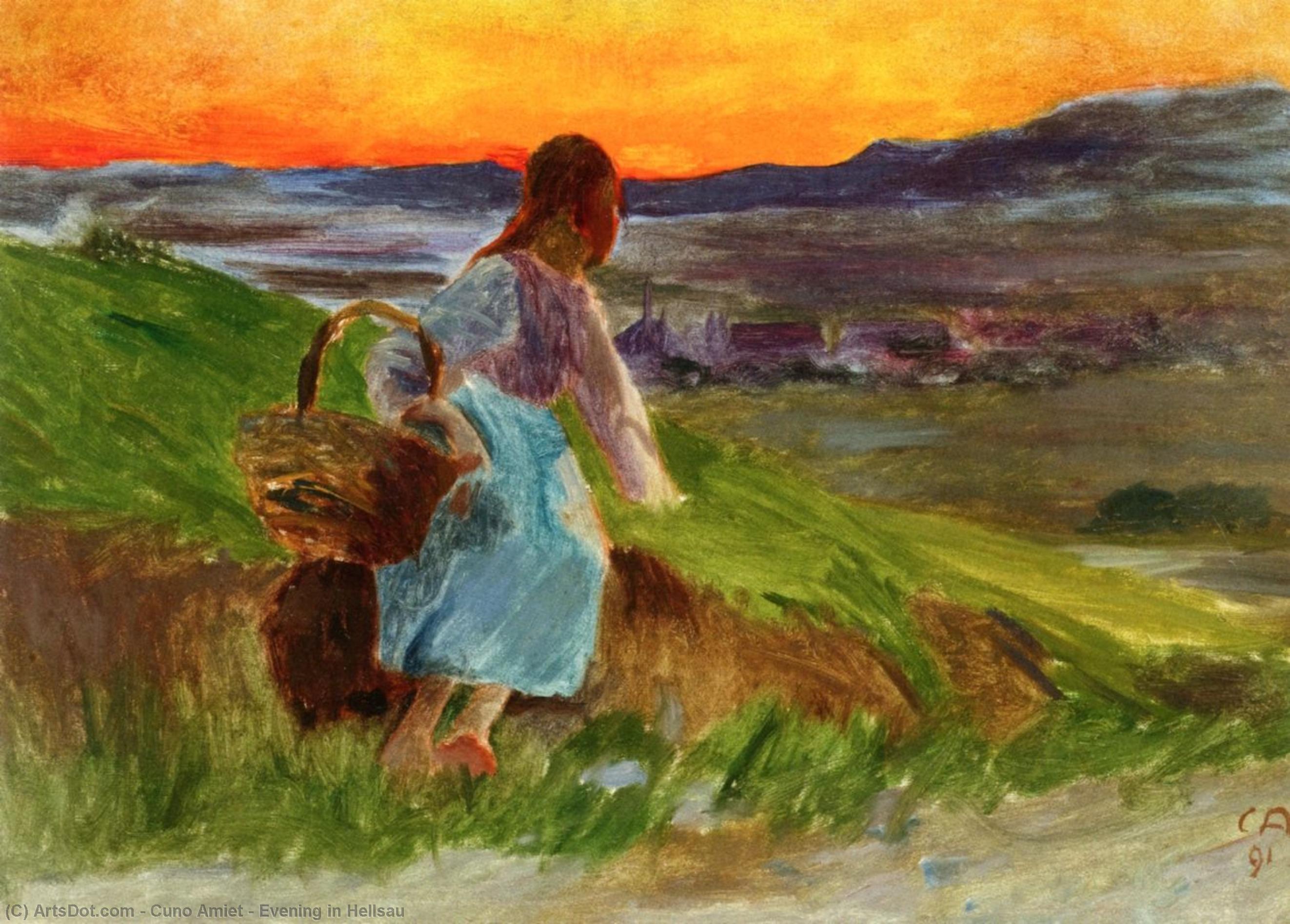 WikiOO.org - Encyclopedia of Fine Arts - Målning, konstverk Cuno Amiet - Evening in Hellsau