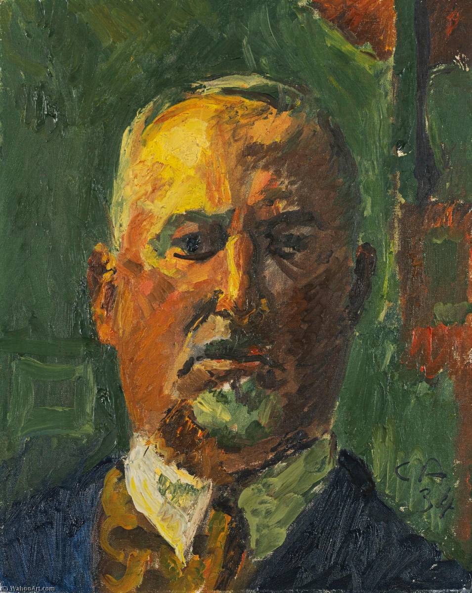 Wikioo.org - The Encyclopedia of Fine Arts - Painting, Artwork by Cuno Amiet - Selbstportrait, 1934
