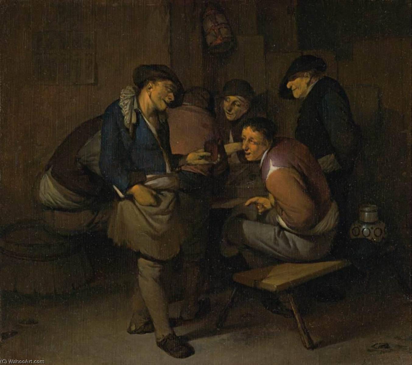 Wikioo.org - The Encyclopedia of Fine Arts - Painting, Artwork by Cornelis Pietersz Bega - Peasants in an Interior