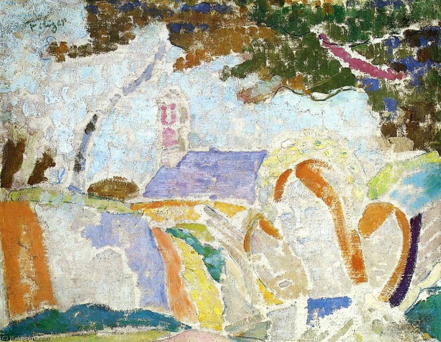 WikiOO.org - Енциклопедия за изящни изкуства - Живопис, Произведения на изкуството Charles Filiger - Mystical Trilogie Breton Landscape