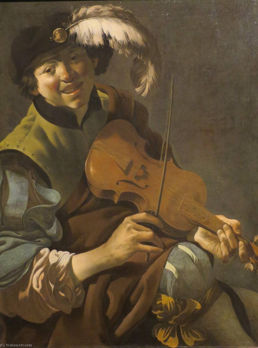 Wikioo.org - สารานุกรมวิจิตรศิลป์ - จิตรกรรม Hendrick Terbrugghen - A Boy Violinist
