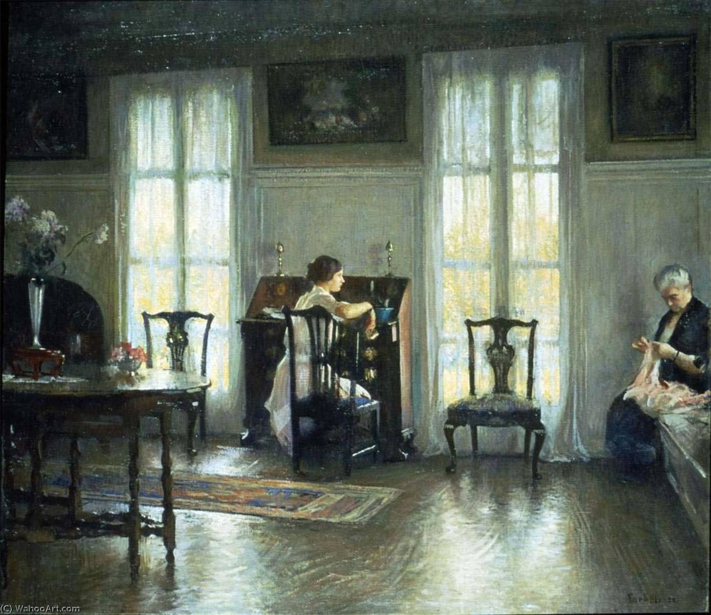 Wikioo.org – L'Encyclopédie des Beaux Arts - Peinture, Oeuvre de Edmund Charles Tarbell - la mère et marie