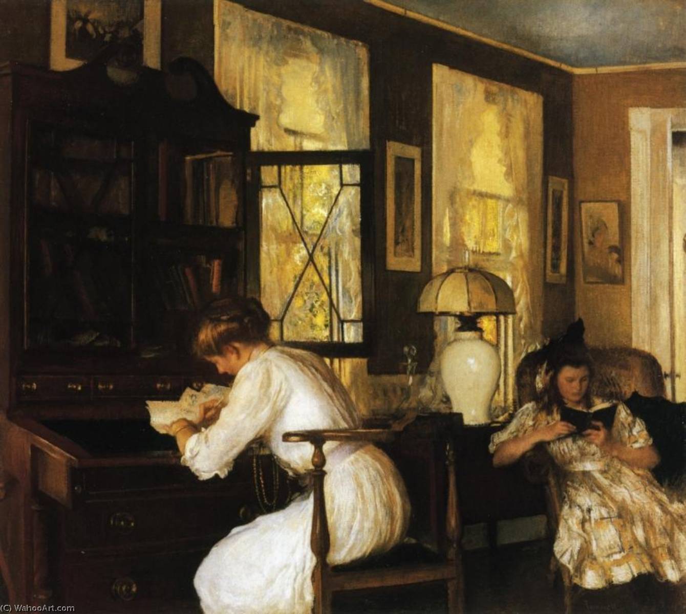 Wikioo.org - The Encyclopedia of Fine Arts - Painting, Artwork by Edmund Tarbell - Josephine and Mercie
