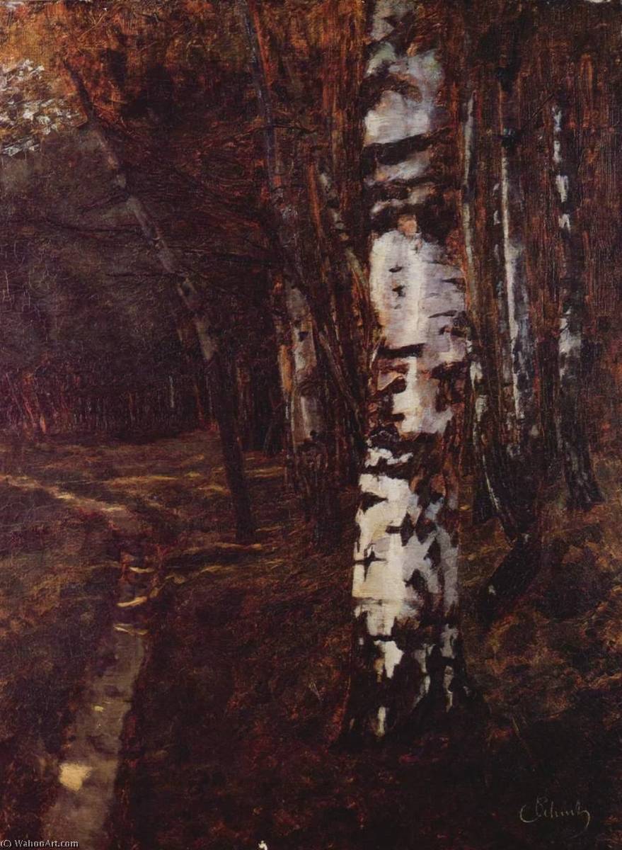 WikiOO.org - Encyclopedia of Fine Arts - Målning, konstverk Carl Eduard Schuch - German Birkenwald bei Ferch