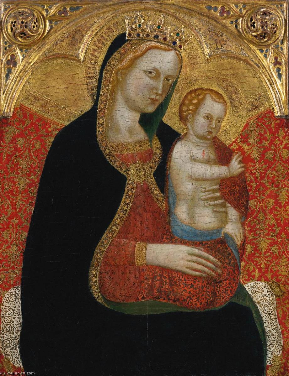 Wikioo.org - The Encyclopedia of Fine Arts - Painting, Artwork by Cecco Di Pietro - Madonna and Child