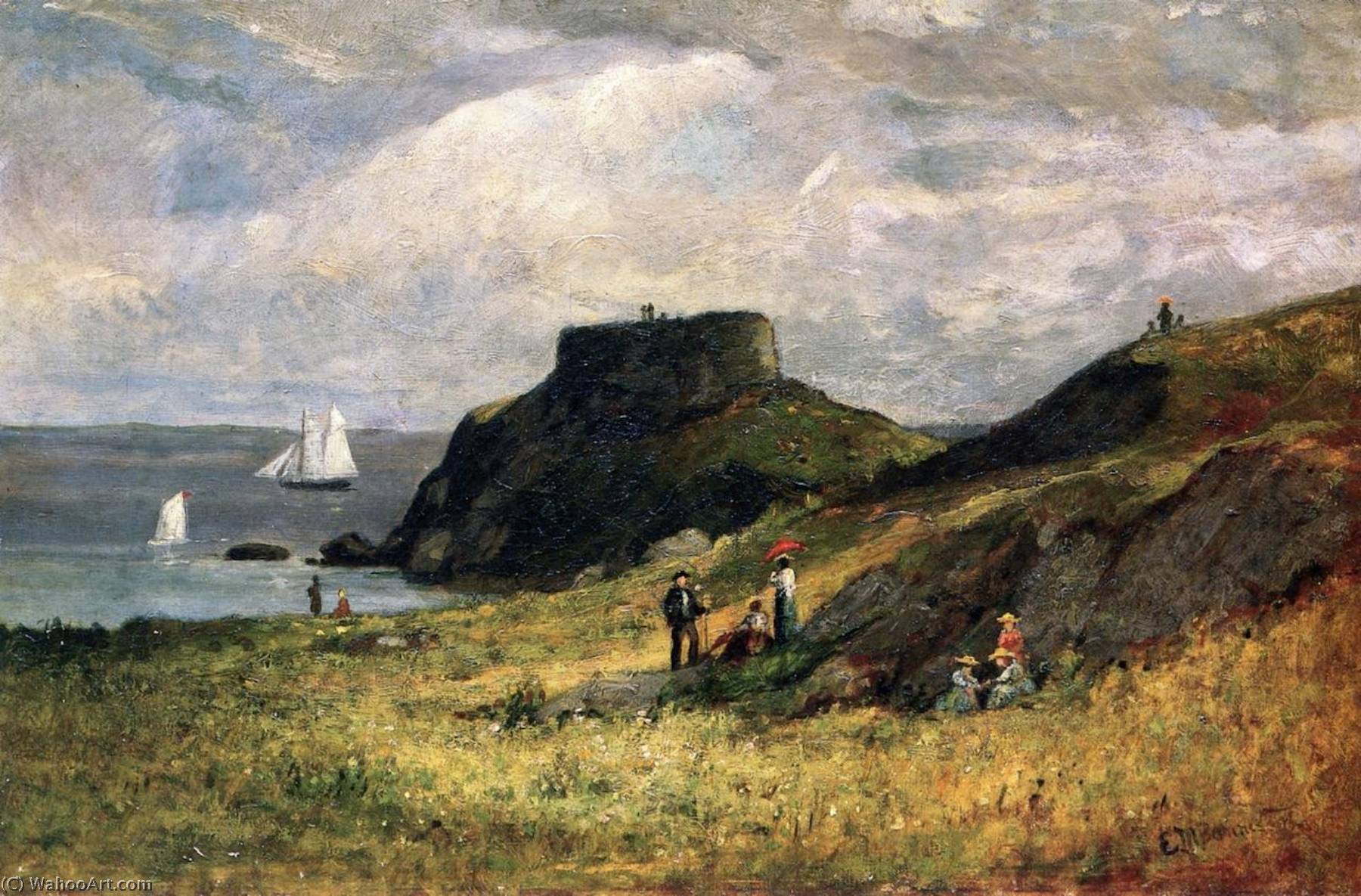 Wikioo.org - The Encyclopedia of Fine Arts - Painting, Artwork by Edward Mitchell Bannister - Fort Dumpling, Jamestown, Rhode Island