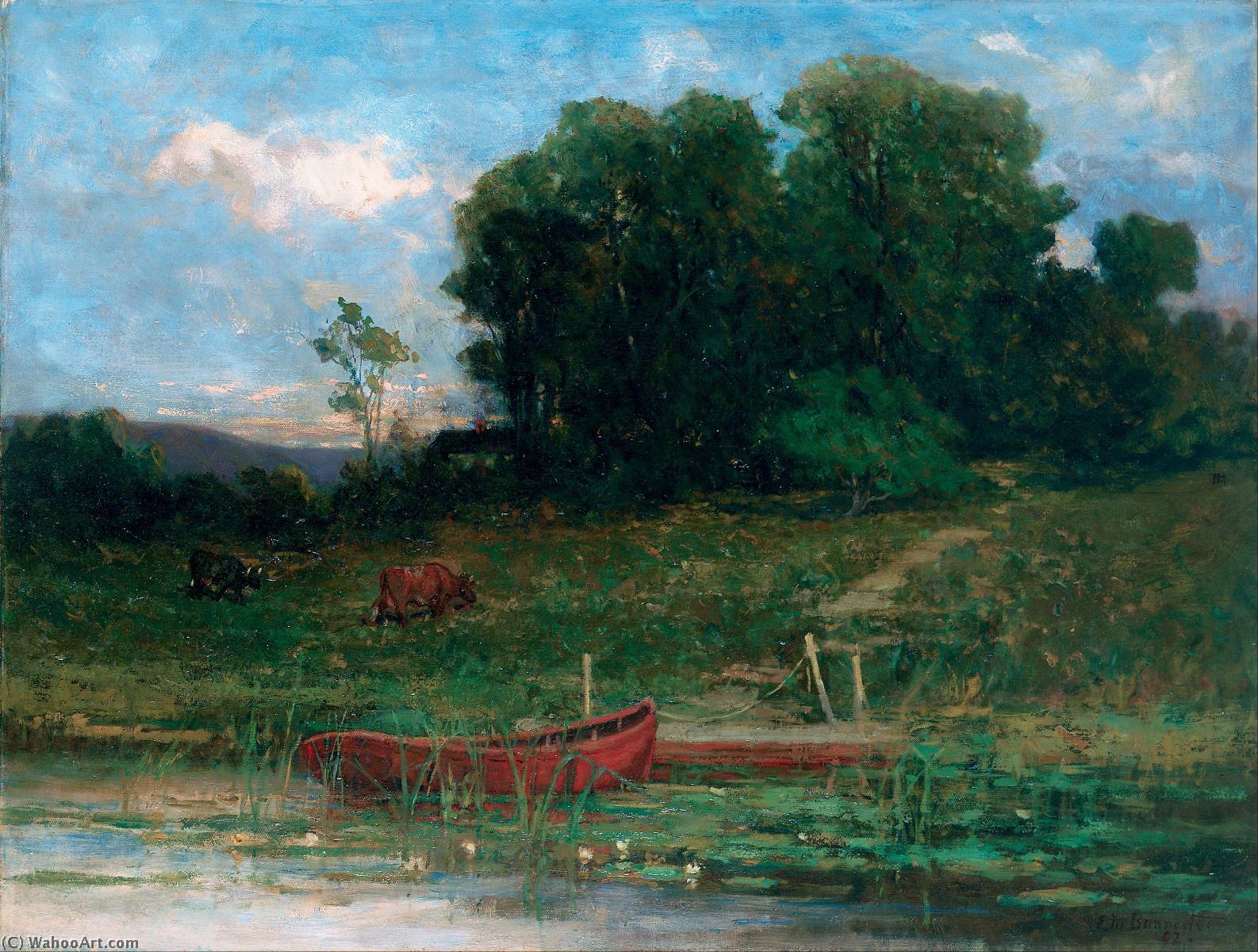 Wikioo.org - The Encyclopedia of Fine Arts - Painting, Artwork by Edward Mitchell Bannister - The Farm Landing