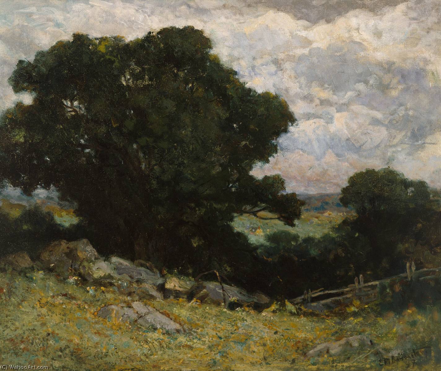 Wikioo.org - The Encyclopedia of Fine Arts - Painting, Artwork by Edward Mitchell Bannister - Landscape