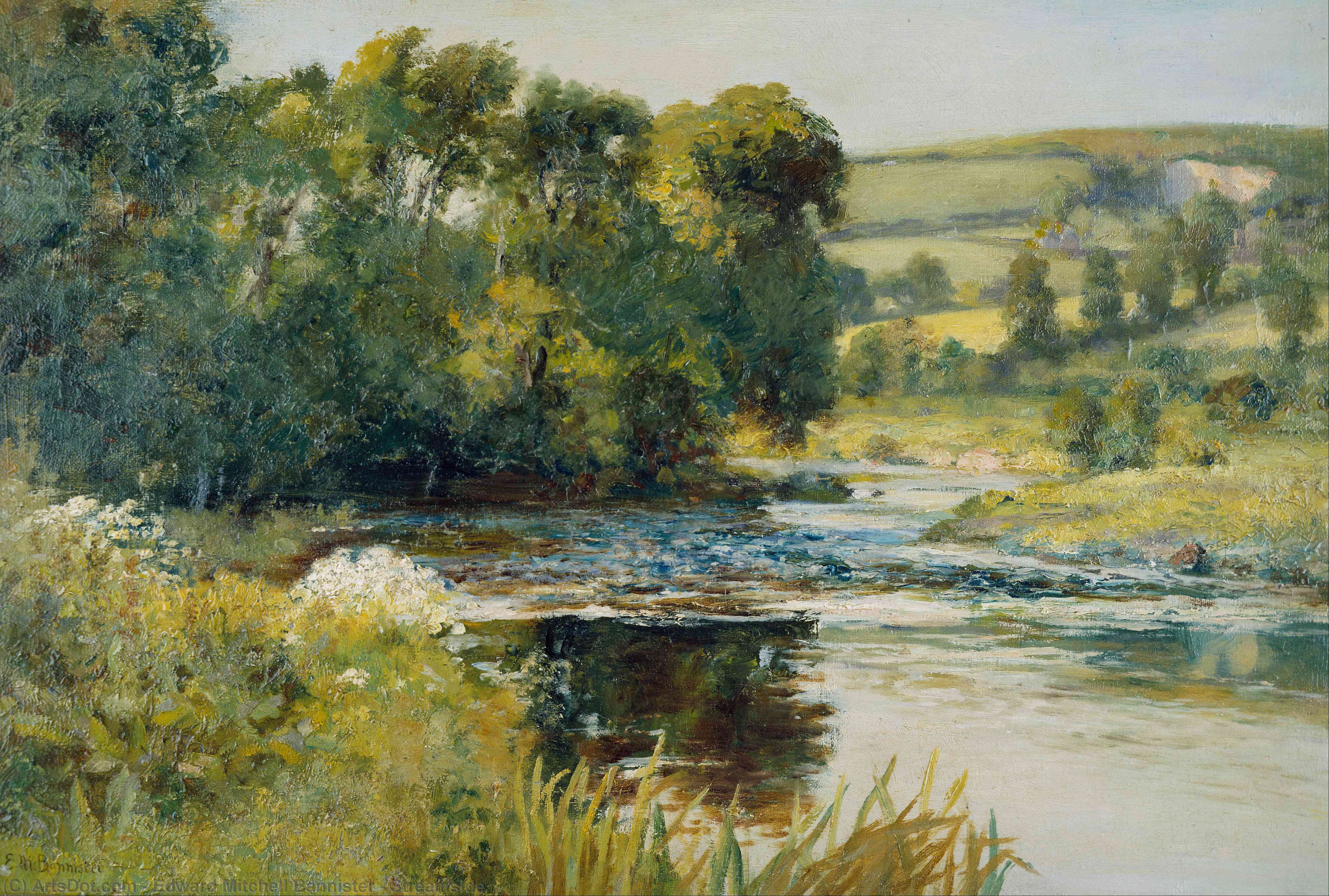 Wikioo.org - The Encyclopedia of Fine Arts - Painting, Artwork by Edward Mitchell Bannister - Streamside