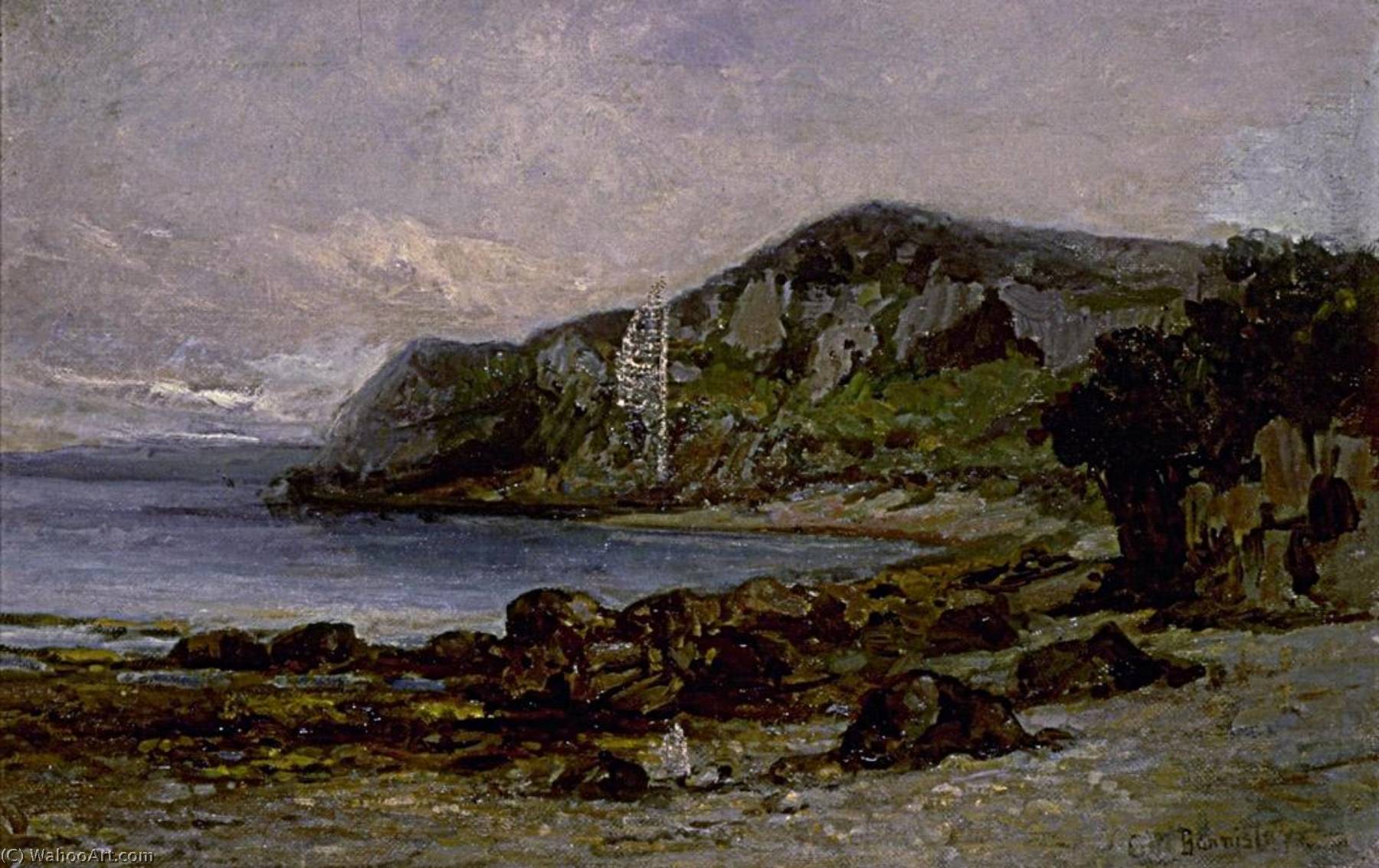 WikiOO.org - 백과 사전 - 회화, 삽화 Edward Mitchell Bannister - Rocks at Newport