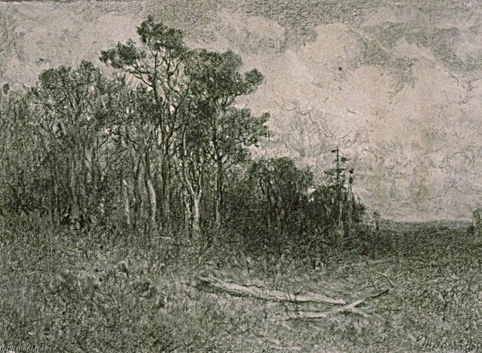 WikiOO.org - Encyclopedia of Fine Arts - Lukisan, Artwork Edward Mitchell Bannister - Landscape, Woodland Scene