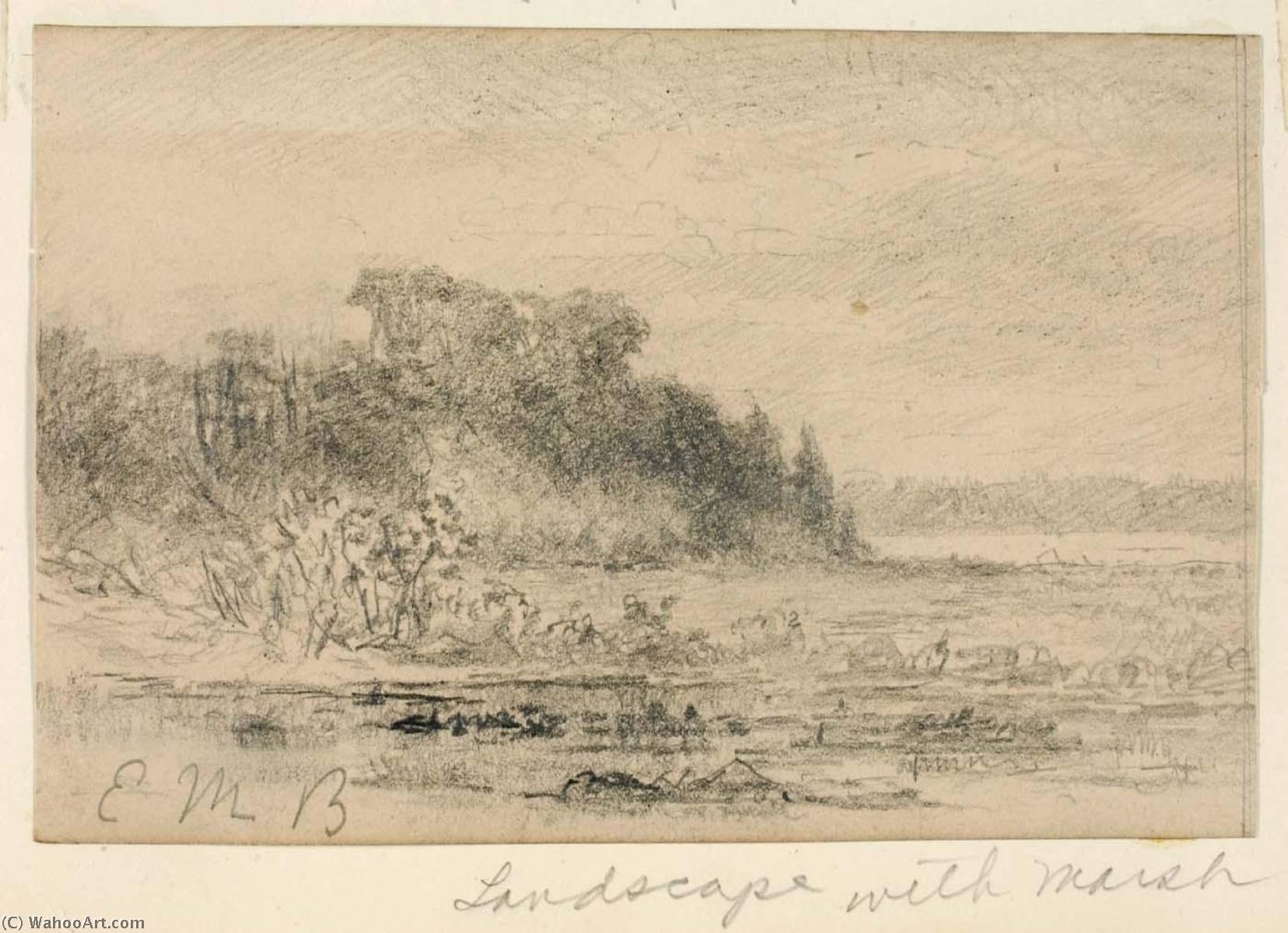 WikiOO.org - Enciclopedia of Fine Arts - Pictura, lucrări de artă Edward Mitchell Bannister - Landscape with Marsh