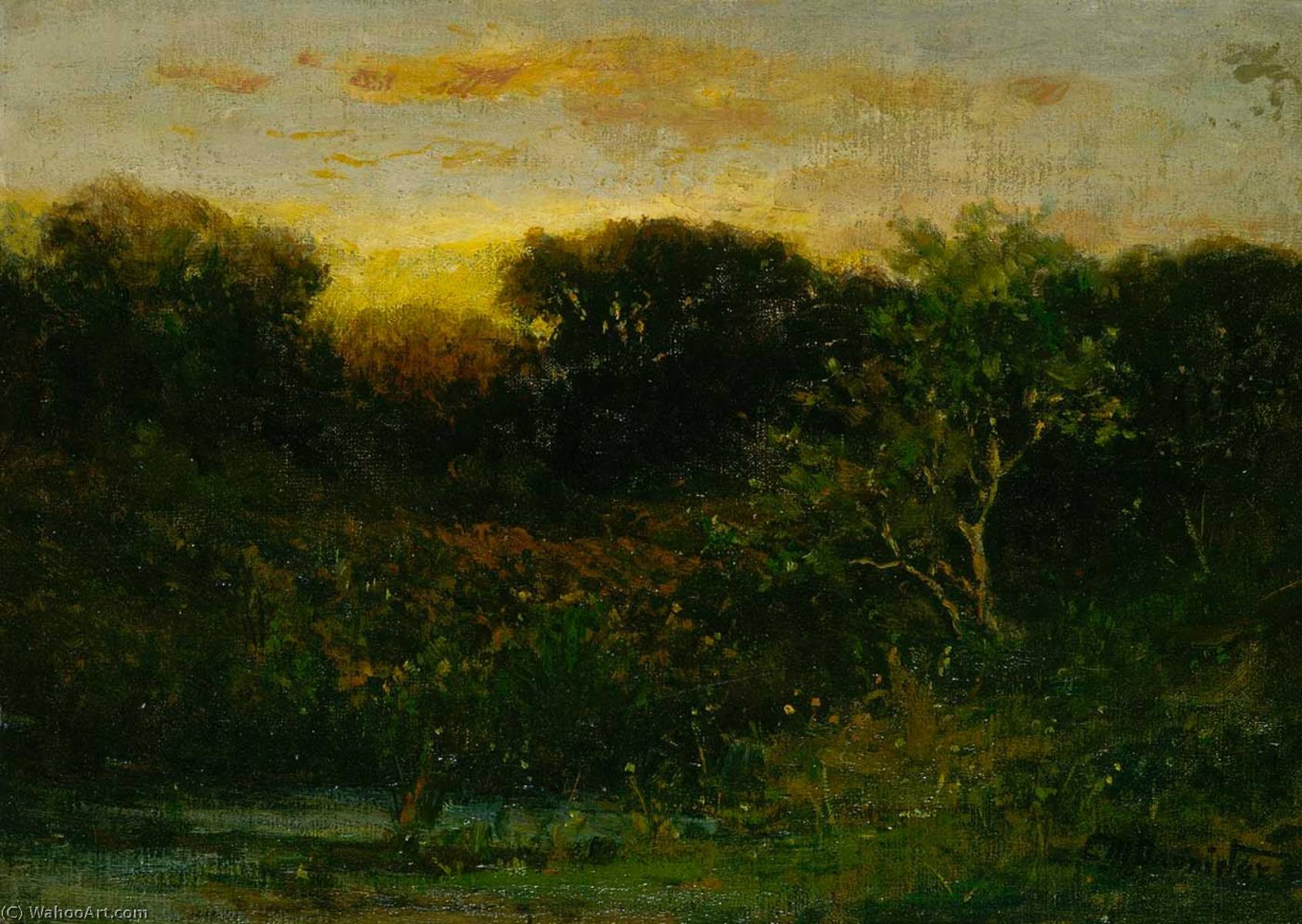 Wikioo.org - The Encyclopedia of Fine Arts - Painting, Artwork by Edward Mitchell Bannister - Sunrise