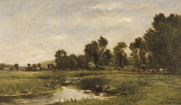 Wikioo.org - The Encyclopedia of Fine Arts - Painting, Artwork by Charles François Daubigny - La vallée d Arques
