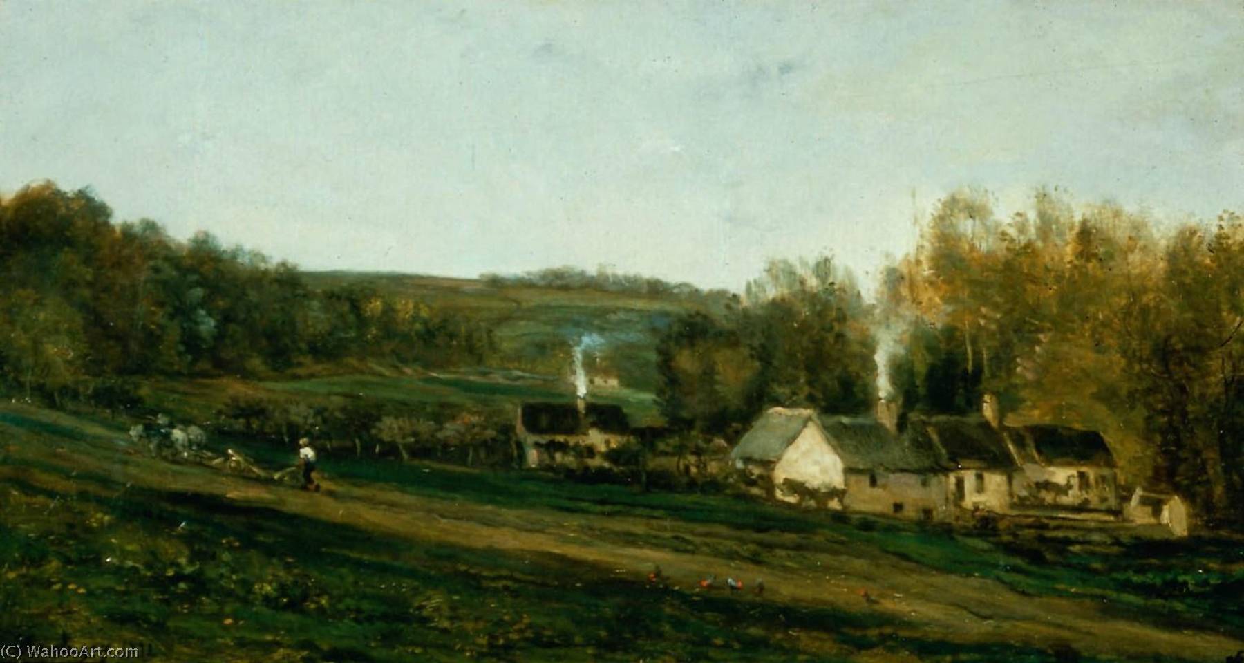 Wikioo.org - The Encyclopedia of Fine Arts - Painting, Artwork by Charles François Daubigny - House of Mère Bazot, Valmondois