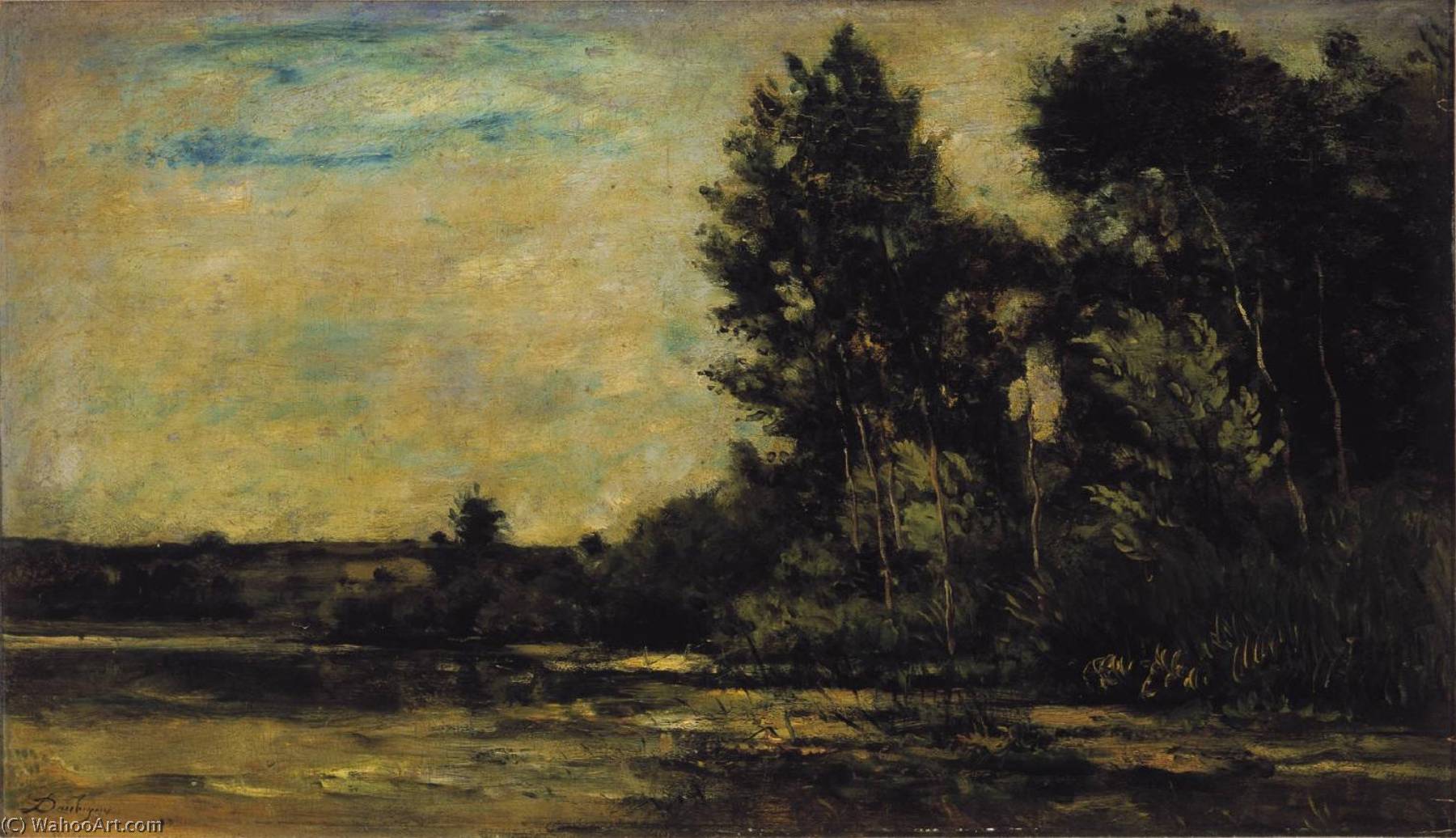 Wikioo.org - The Encyclopedia of Fine Arts - Painting, Artwork by Charles François Daubigny - River Scene