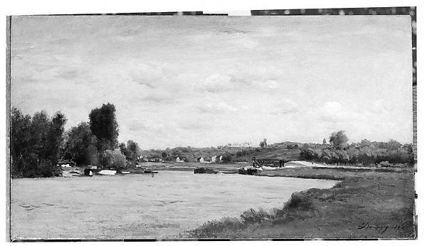 Wikioo.org – L'Encyclopédie des Beaux Arts - Peinture, Oeuvre de Charles François Daubigny - paysage sur une  rivière