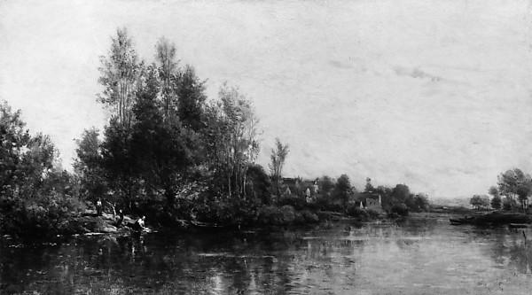 Wikioo.org - The Encyclopedia of Fine Arts - Painting, Artwork by Charles François Daubigny - The Banks of the Oise