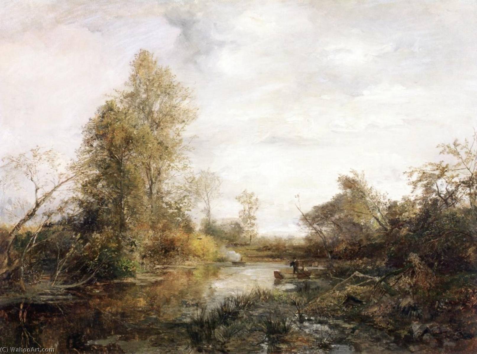Wikioo.org - The Encyclopedia of Fine Arts - Painting, Artwork by Emil Jacob Schindler - Duck Hunting in the Prater