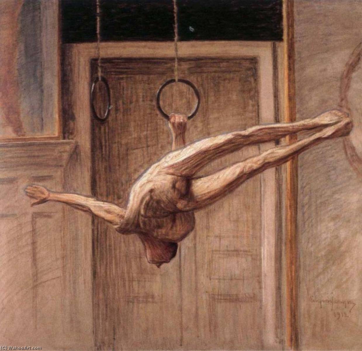 Wikioo.org - The Encyclopedia of Fine Arts - Painting, Artwork by Eugene Jansson - Gymnast