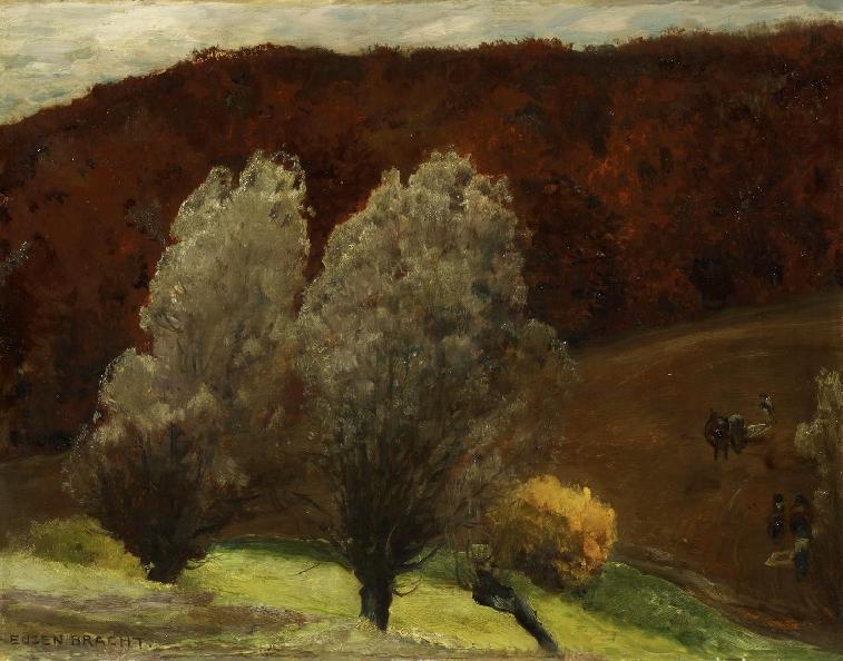 WikiOO.org - Encyclopedia of Fine Arts - Maľba, Artwork Eugen Felix Prosper Bracht - The Forest Farmland (Der Waldacker)