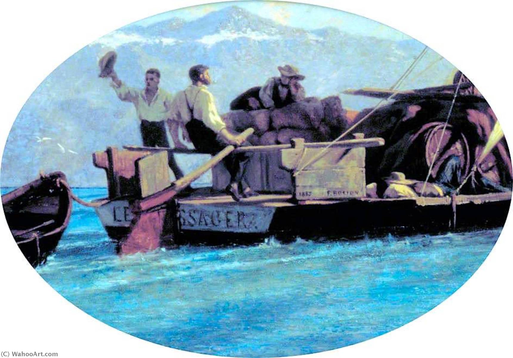 Wikioo.org - The Encyclopedia of Fine Arts - Painting, Artwork by Francois Bocion - A Luggage Boat