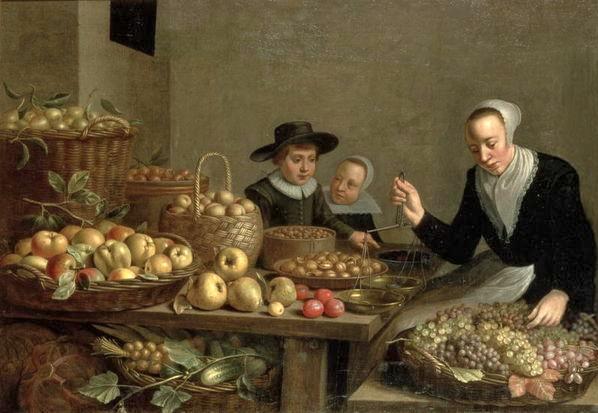 Wikioo.org - The Encyclopedia of Fine Arts - Painting, Artwork by Floris Van Schooten - Fruit Stall