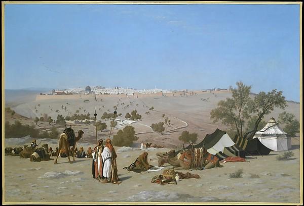 WikiOO.org - אנציקלופדיה לאמנויות יפות - ציור, יצירות אמנות Charles Théodore Frère (Bey) - Jerusalem from the Mount of Olives