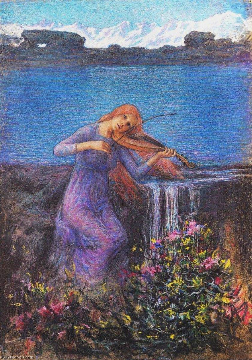 WikiOO.org - Encyclopedia of Fine Arts - Målning, konstverk Emilio Longoni - Harmony of Stream