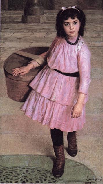 Wikioo.org - The Encyclopedia of Fine Arts - Painting, Artwork by Emilio Longoni - A Fisher Girl