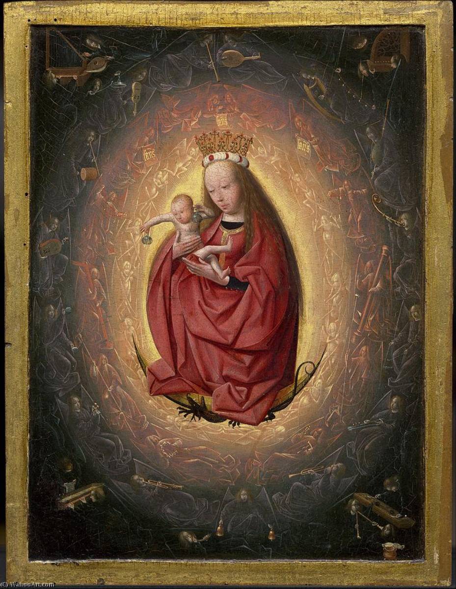 Wikioo.org – La Enciclopedia de las Bellas Artes - Pintura, Obras de arte de Geertgen Tot Sint Jans - la glorificación todaclasede  el  virgen