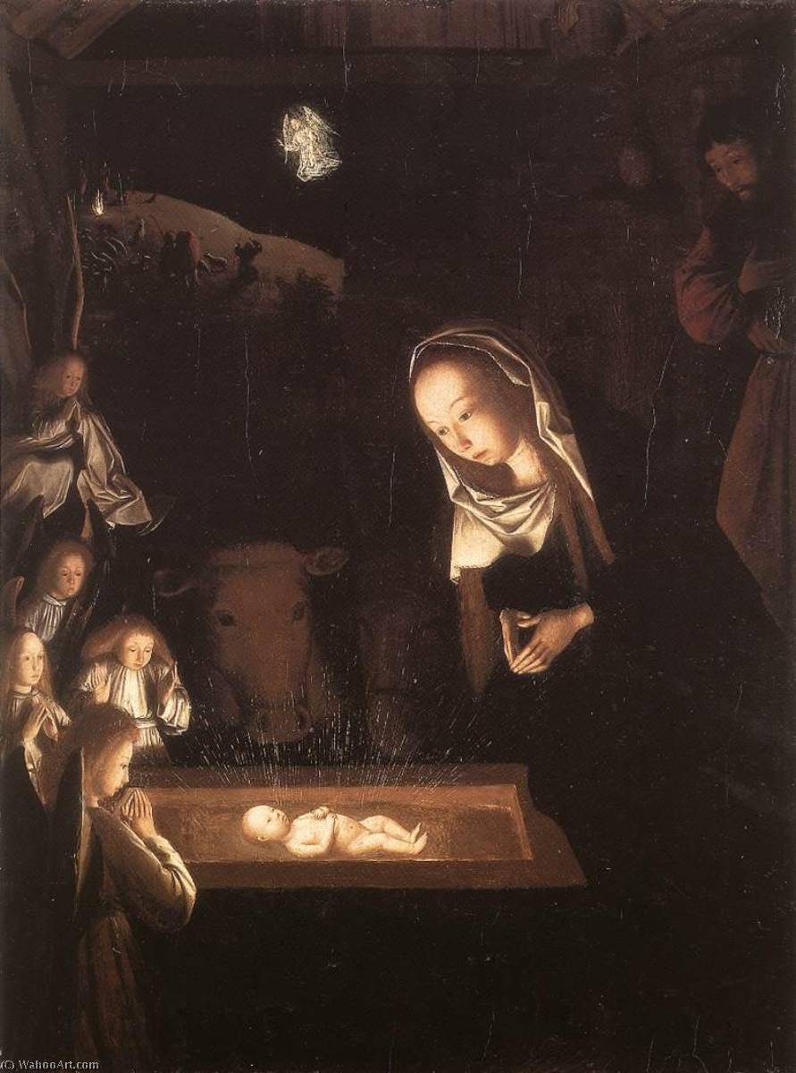 Wikioo.org - The Encyclopedia of Fine Arts - Painting, Artwork by Geertgen Tot Sint Jans - Nativity, at Night