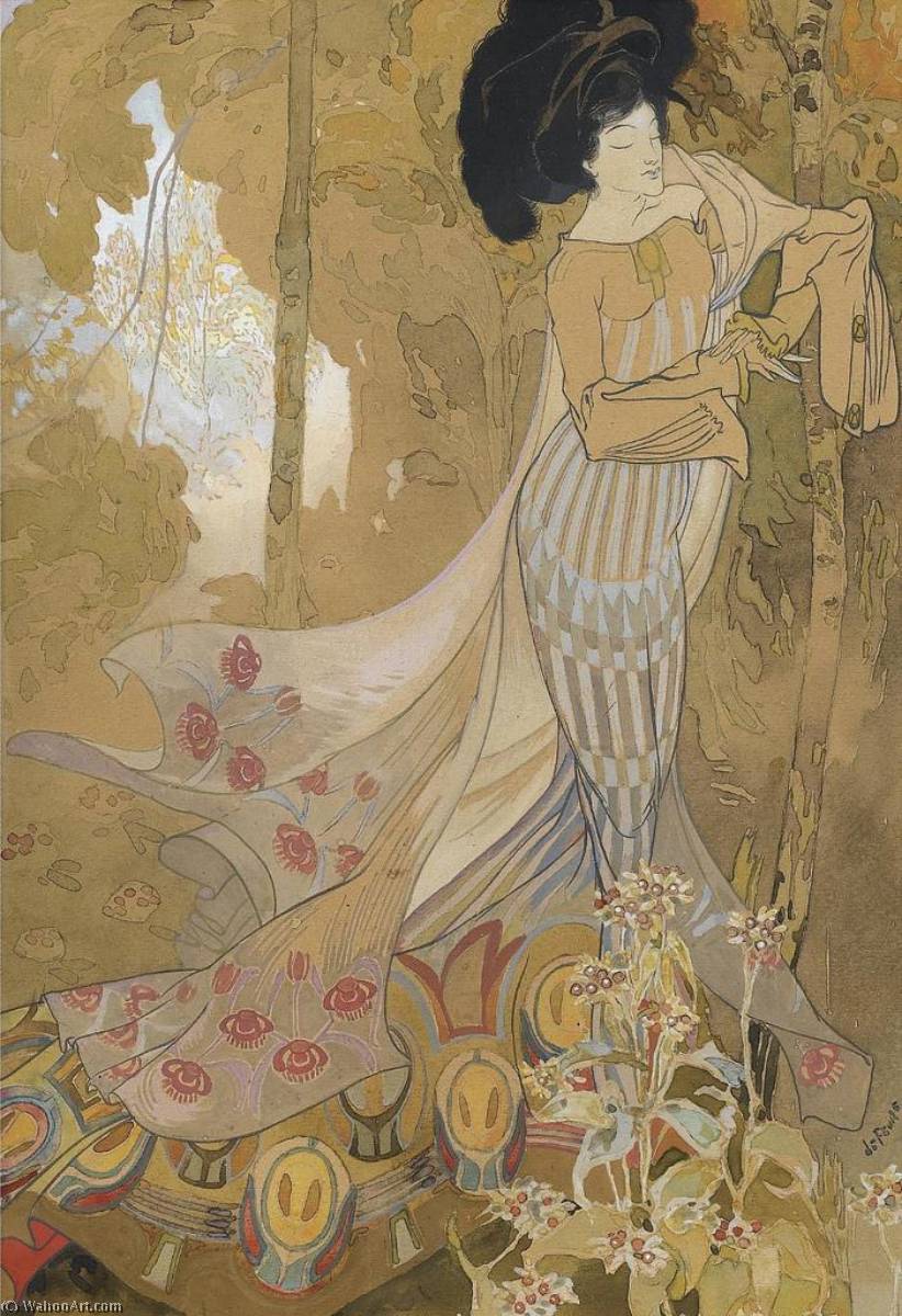 WikiOO.org – 美術百科全書 - 繪畫，作品 Georges De Feure - 花 d'Automne