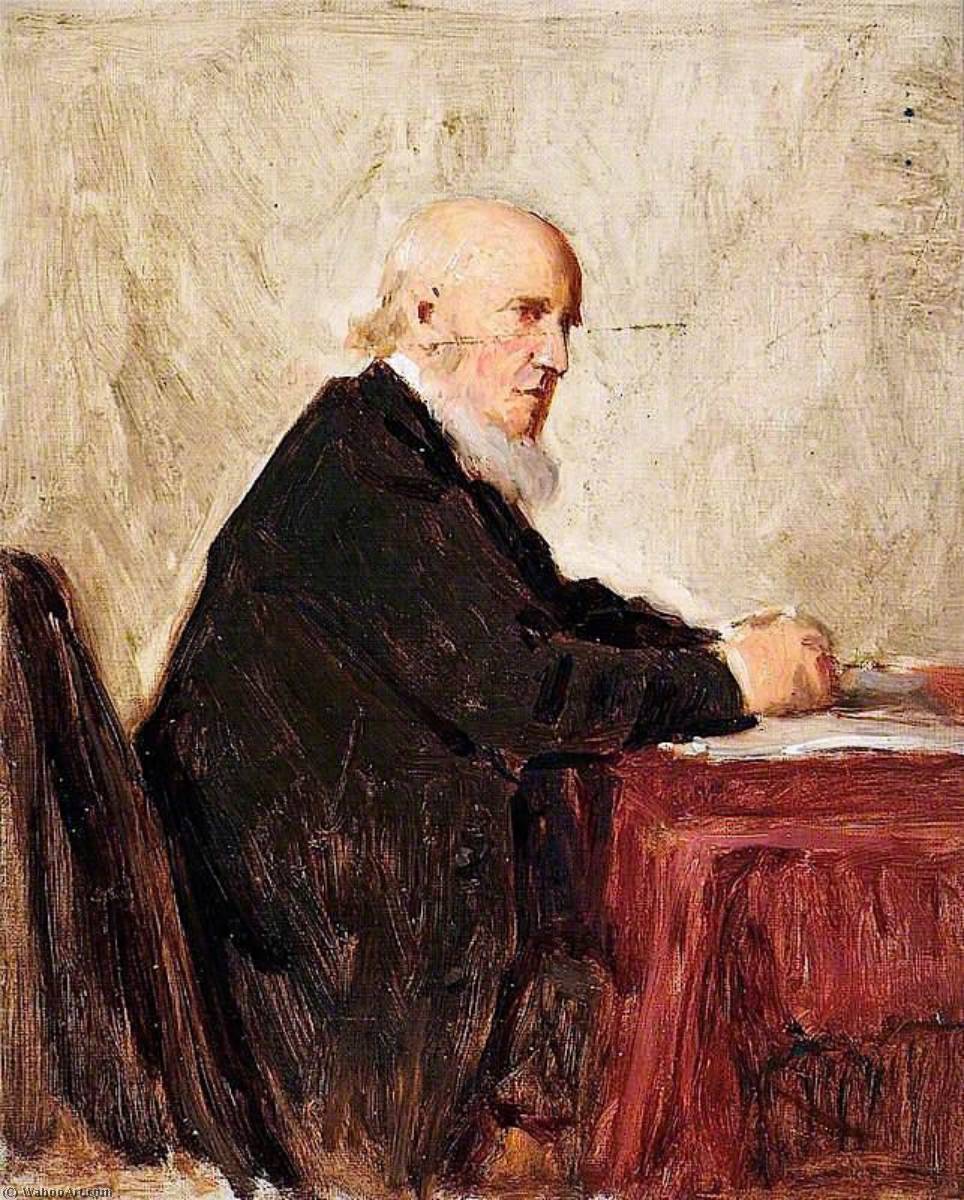 Wikioo.org - The Encyclopedia of Fine Arts - Painting, Artwork by George Reid - Minister Seated at a Table