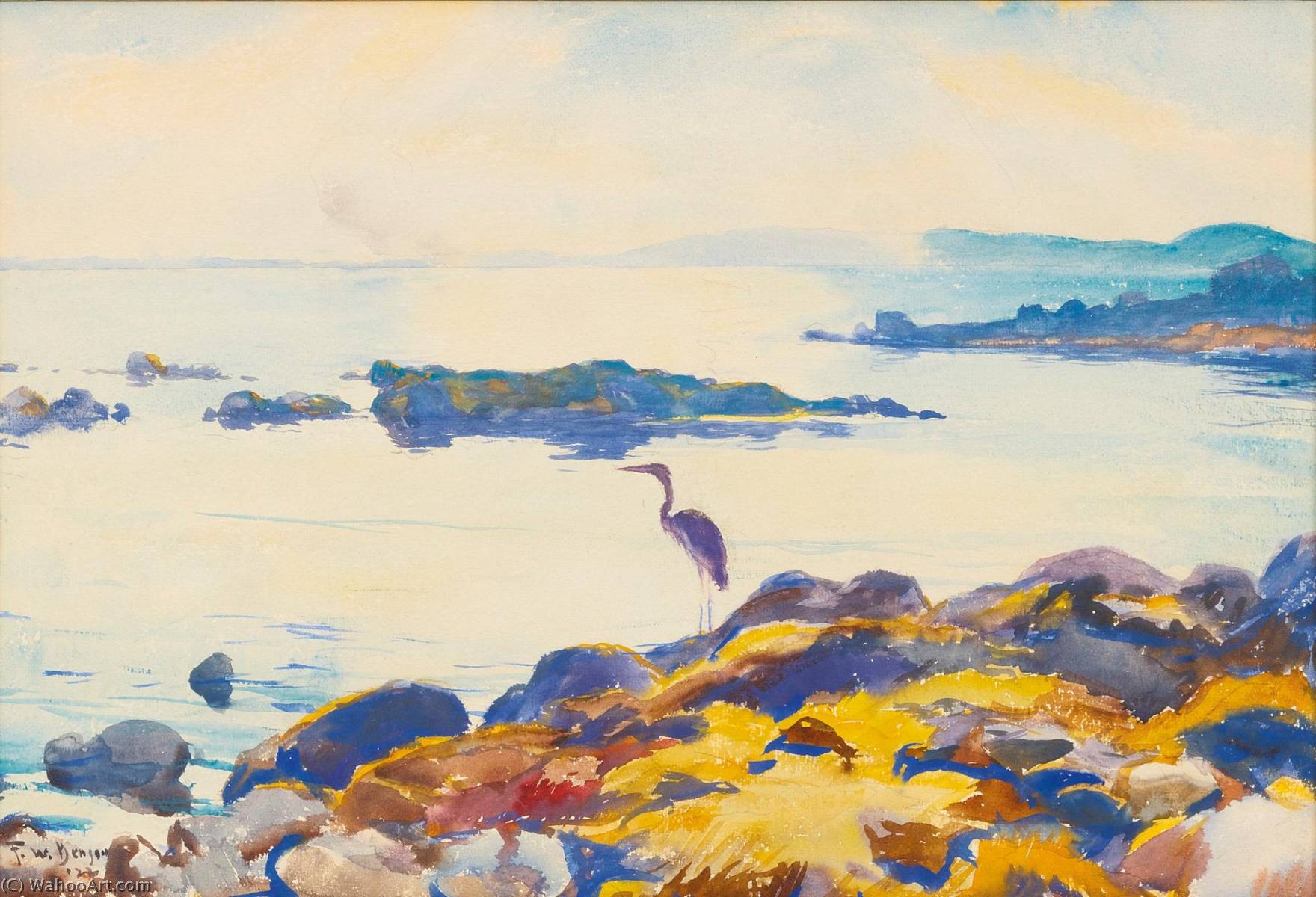 WikiOO.org - دایره المعارف هنرهای زیبا - نقاشی، آثار هنری Frank Weston Benson - Western Bay