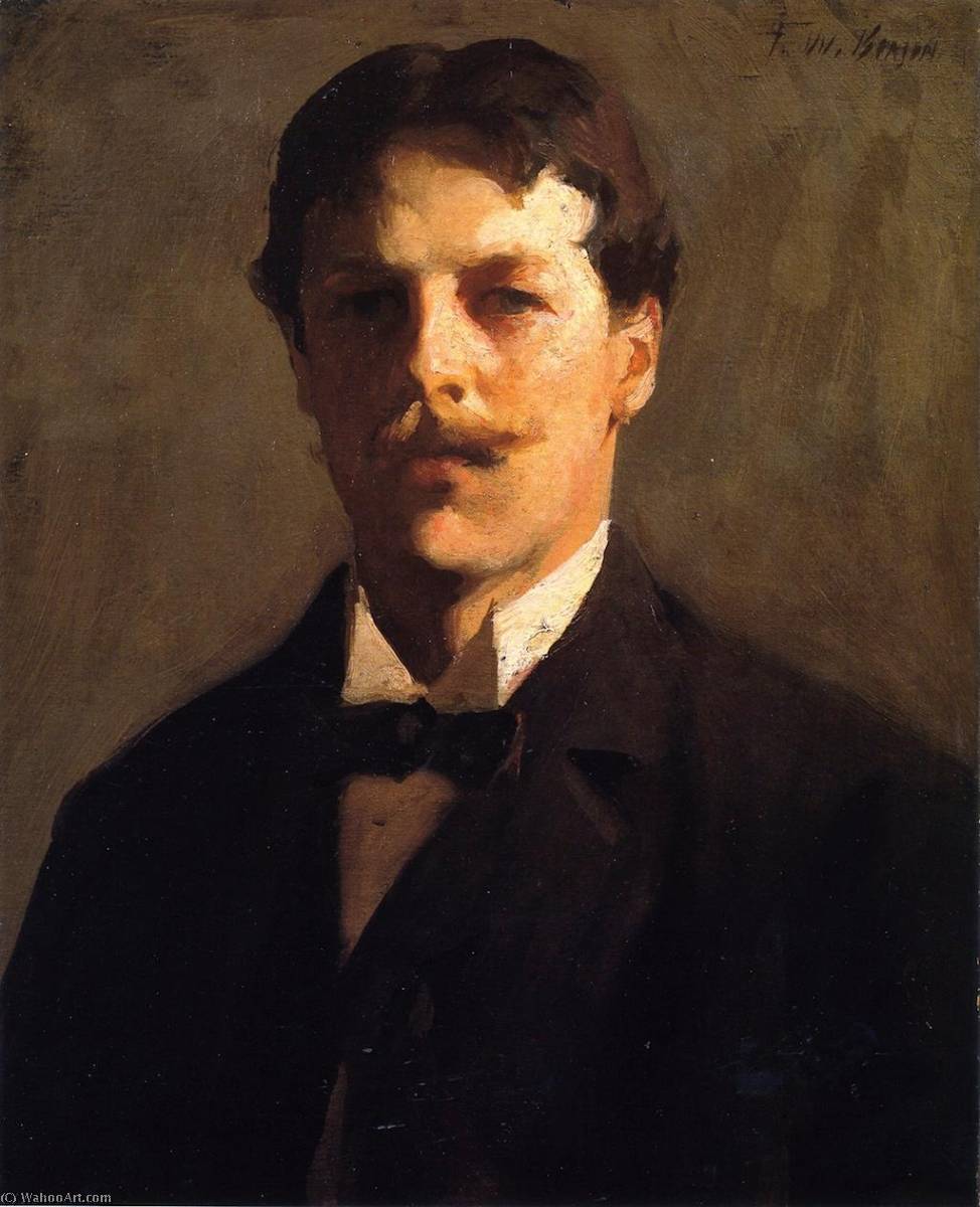 Wikioo.org – La Enciclopedia de las Bellas Artes - Pintura, Obras de arte de Frank Weston Benson - retrato del uno mismo