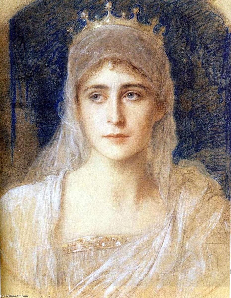 Wikioo.org - The Encyclopedia of Fine Arts - Painting, Artwork by Friedrich August Von Kaulbach - Grand Duchess Elizabeth Fyodorovna