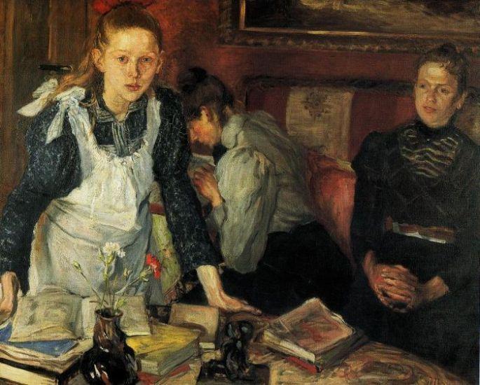 Wikioo.org - The Encyclopedia of Fine Arts - Painting, Artwork by Fritz Von Uhde - The Lesson